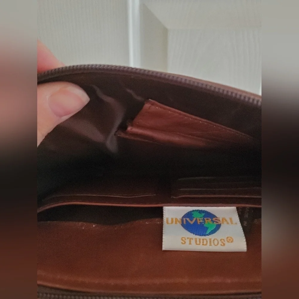 Universal Studios Embrordered Leather Wristlet
